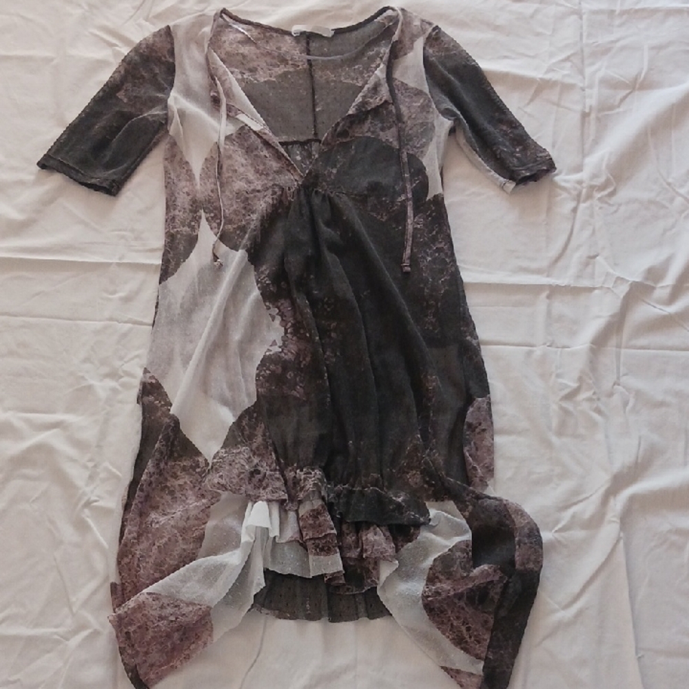 Lauren Vidal Artistic Black and Gray High Low Dress